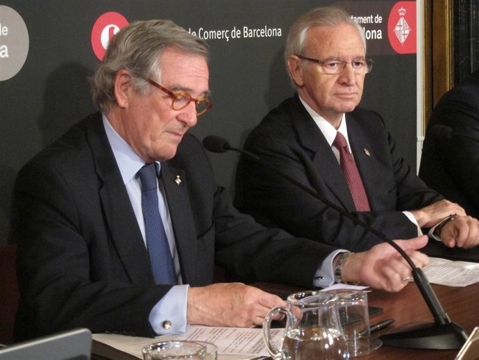 El alcalde de Barcelona X.Trias y el pte de la Cámara de Barcelona, M.Valls