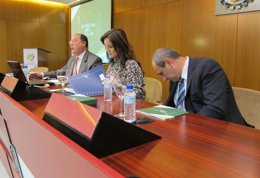 Carlos Moro,  a la izquierda, y Silvia Clemente, en el centro