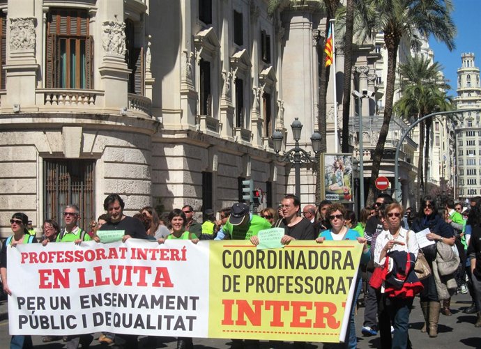 Protesta de profesores interinos