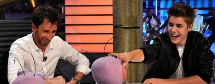 Pablo Motos y Justin Bieber en El Hormiguero