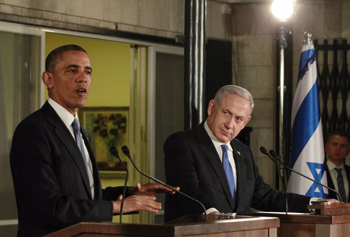 Barack Obama junto al presidente israelí Benjamin Netanyahu