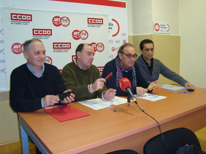 Los representantes sindicales en Segovia