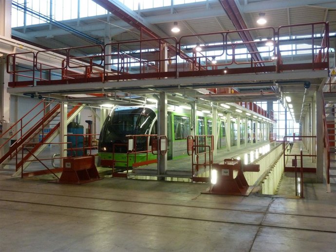 Cocheras del tranvía.