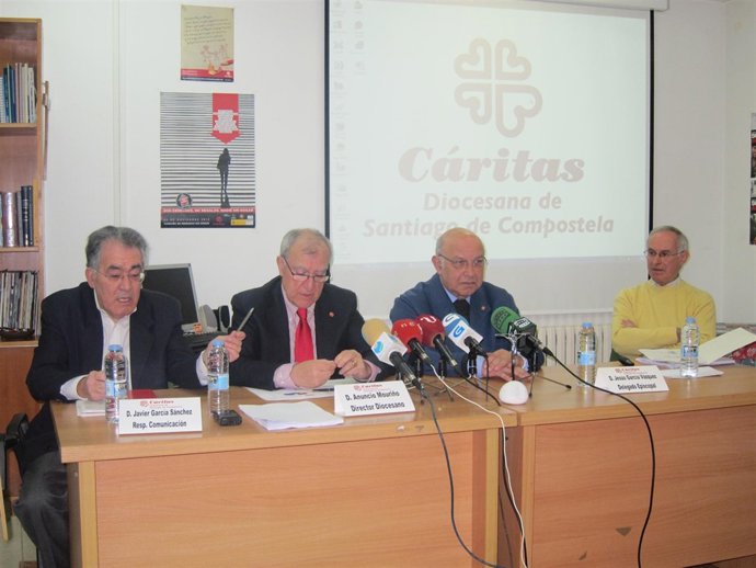 Rueda de prensa de Cáritas Diocesana de Santiago para presentar sus cuentas