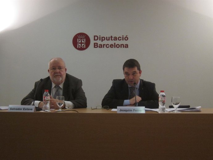 El pte de la Diputación de Barcelona S.Esteve y el vpte. Joaquim Ferrer