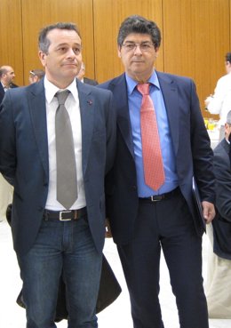 José Antonio Castro junto a Diego Valderas IU coordinador