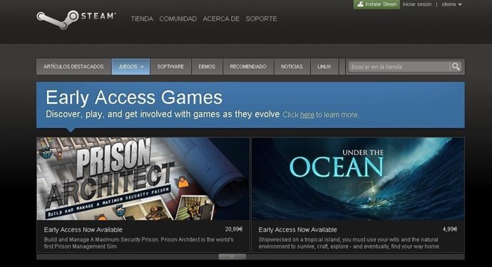 Plataforma Early Access Games