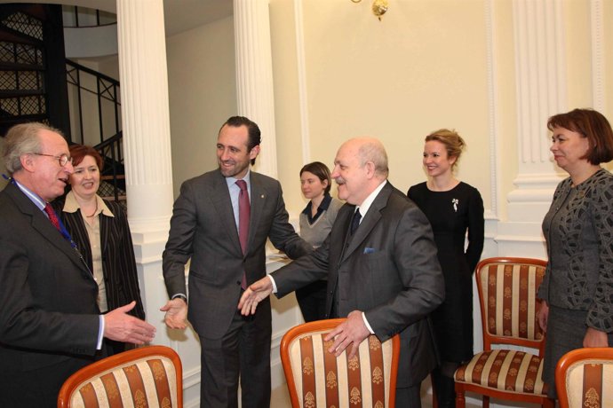 Bauzá en Rusia con el vicepresidente de la Cámara de Comercio del país