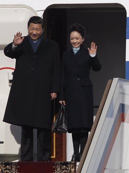 El presidente chino, Xi Jinping, y su mujer, Peng Liyuan 