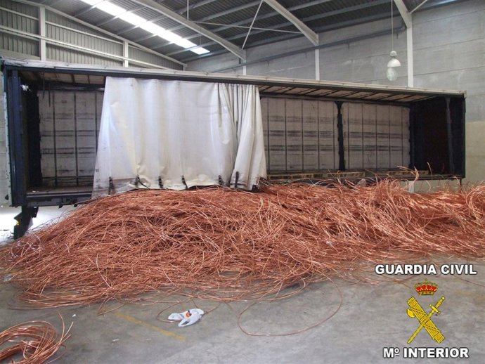 Imagen del cobre recuperado 