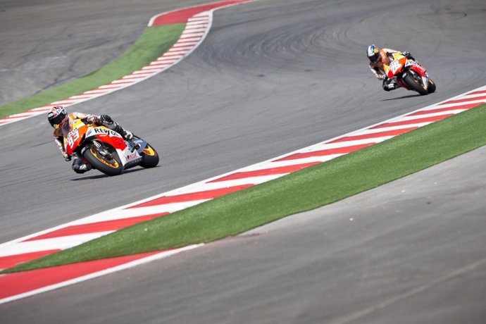 Marc Márquez y Dani Pedrosa entrenamientos 