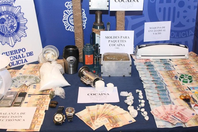 Cinco detenidos por distribuir cocaína en Pamplona.