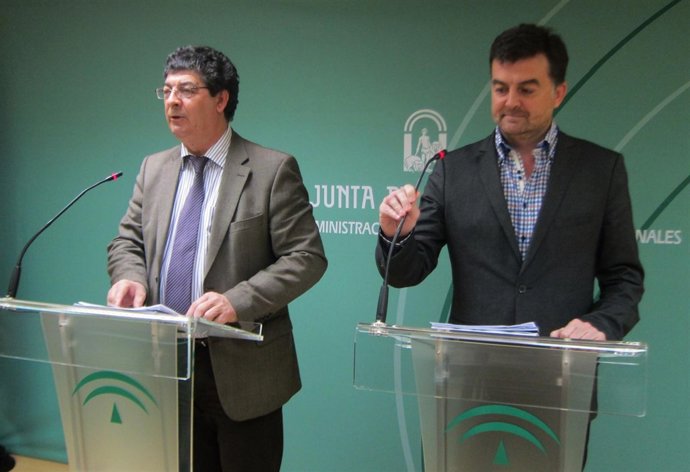 Diego Valderas, junto a Antonio Maíllo