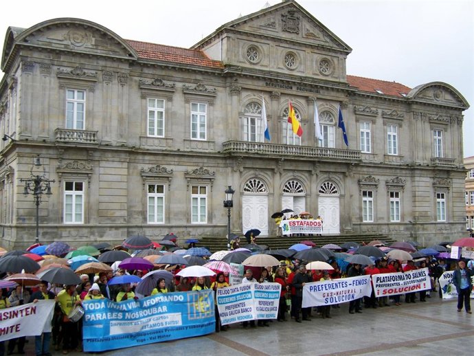 Protesta preferentes en Pontevedra