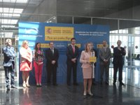 Pastor y Soria visitan la ampliación sur del edificio terminal del aeropuerto de Gran Canaria