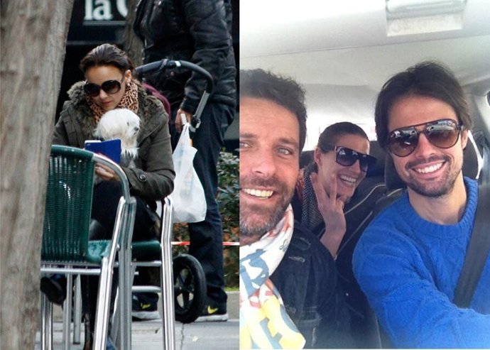 Chenoa sola y Curi con amigos