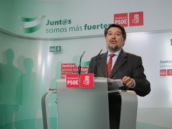 Javier Barrero (PSOE), hoy en rueda de prensa
