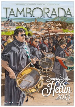 Cartel tamborada Hellín 2013