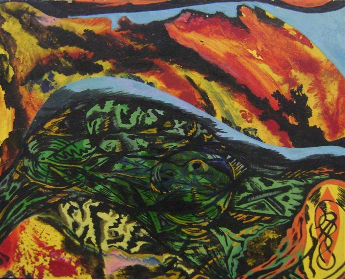 Pintura de Raimundo Patiño en la galería José Lorenzo