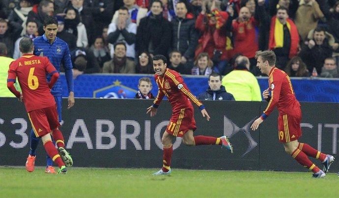 Pedro, tras marcar ante Francia en París