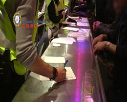 Dispositivo en un 'after' de Barcelona