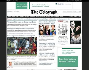 Página web The Daily Telegraph