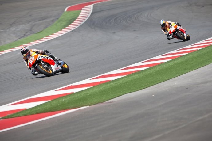 Marc Márquez y Dani Pedrosa entrenamientos 