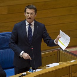 Alberto Nuñez Feijóo en el Parlamento de Galicia