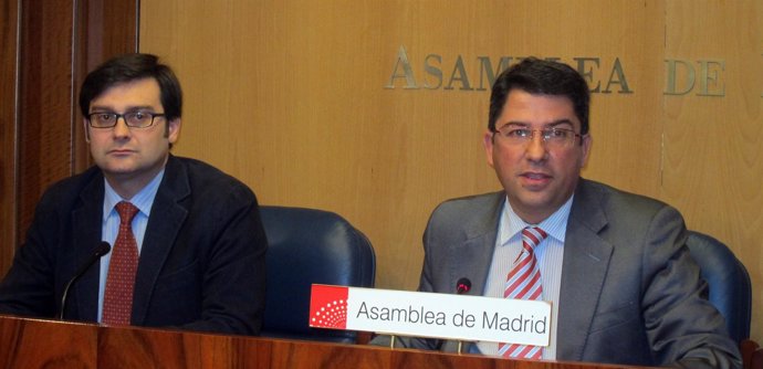 Pedro Muñoz (PP) este martes tras la Junta de Portavoces de la Asamblea