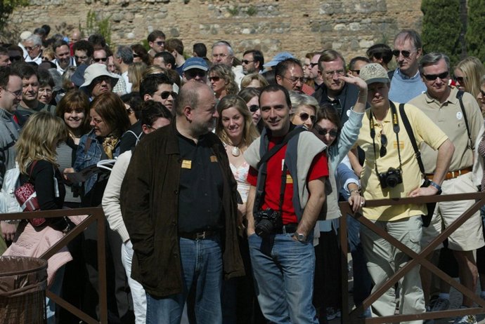 Turistas en La Alhambra