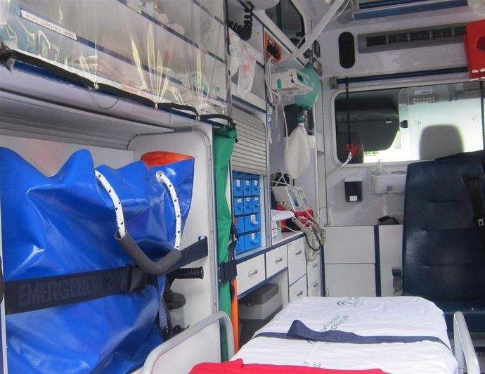 Interior de una unidad móvil del dispositivo sanitario del Ayuntamiento