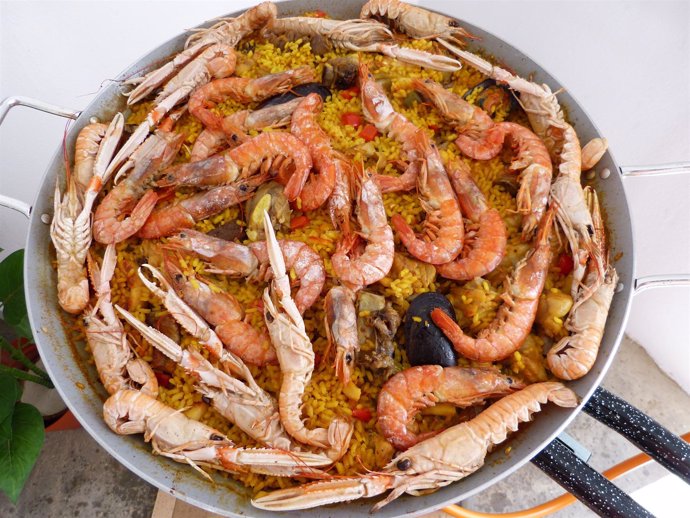 Paella, arroz