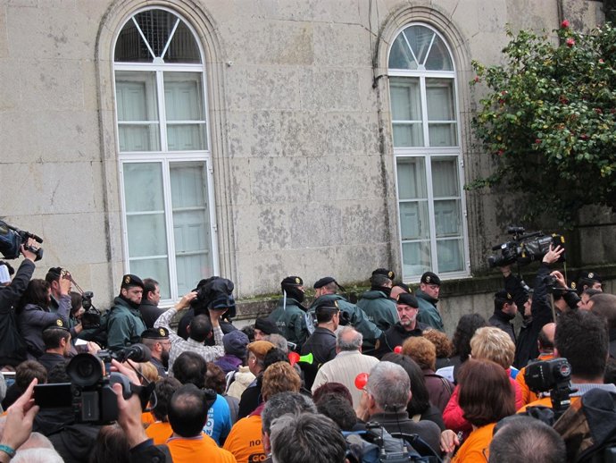 Protesta de preferentes en Ponteareas