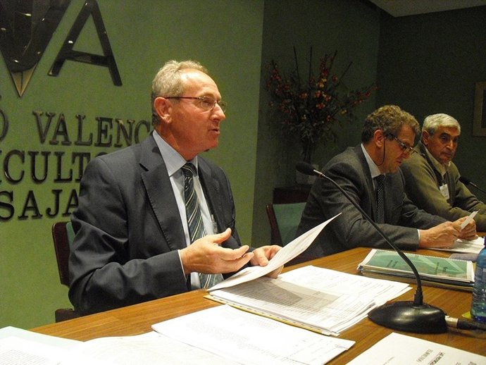 Cristóbal Aguado durante la asamblea