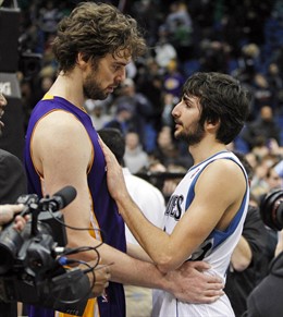 Ricky Rubio Y  Pau Gasol  