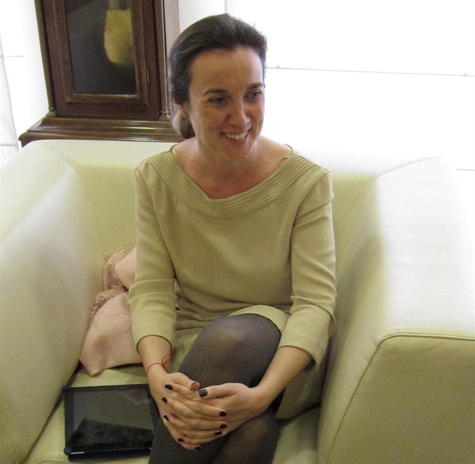 Cuca Gamarra, durante la entrevista con Europa Press