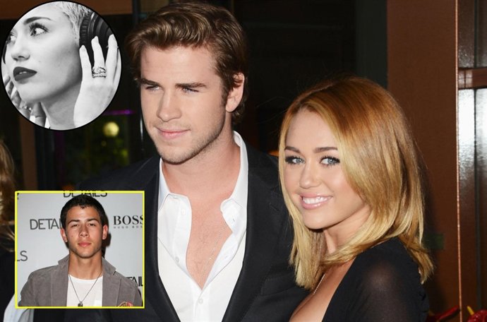 Liam Hemsworth y Miley Cyrus