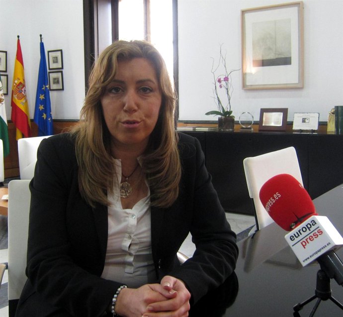 Susana Díaz, durante la entrevista