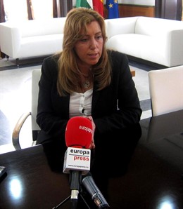Susana Díaz, durante la entrevista
