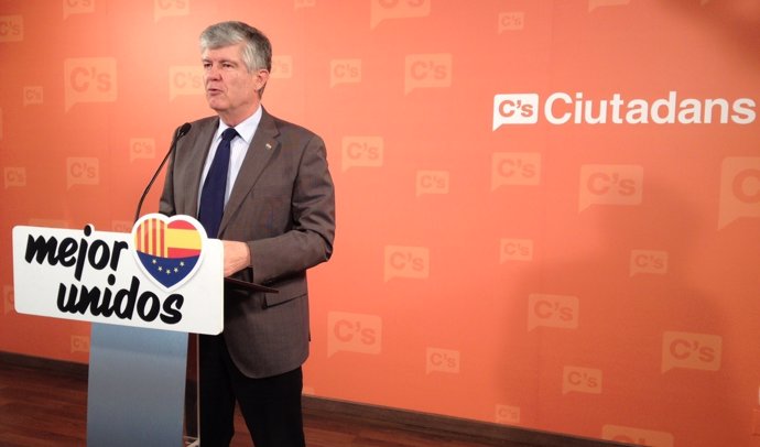 El secretario general de C's, Matías Alonso, durante la rueda de prensa