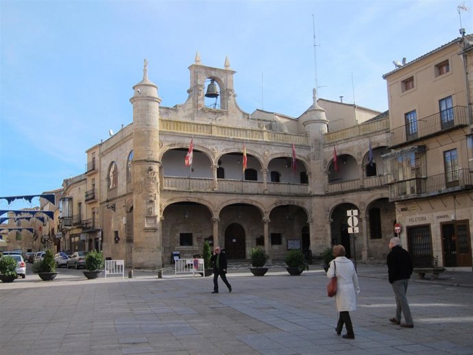 Plaza Mayor de Ciudad Rodrigo, donde se ubicará la meta.