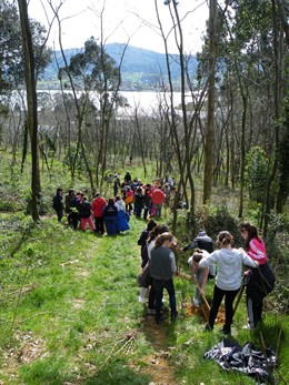 Plantación árboles en Camargo 