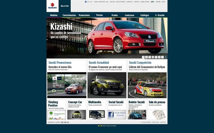Nueva web Suzuki Motor España