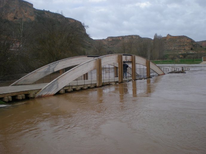 Zona inundada en Montejo de la Vega.