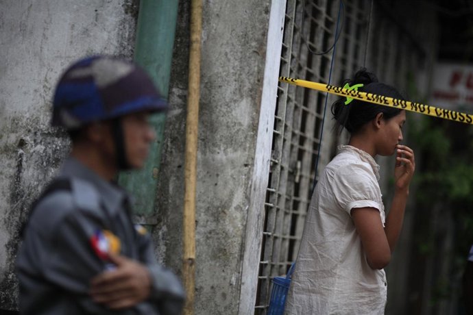 Incendio de una escuela islámica de la ciudad de Rangún, en el suroeste de Birma