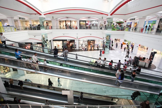 Imagen de público en el Centro Comercial Los Arcos. 