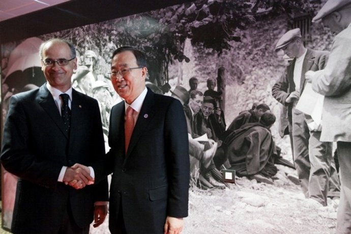 El jefe del Govern de Andorra A.Martí y el secr. General de la ONU Ban Ki-moon