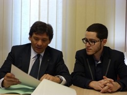 Joan Josep Isern (Trànsit) y alcalde de Viladecavalls Carles Rodríguez