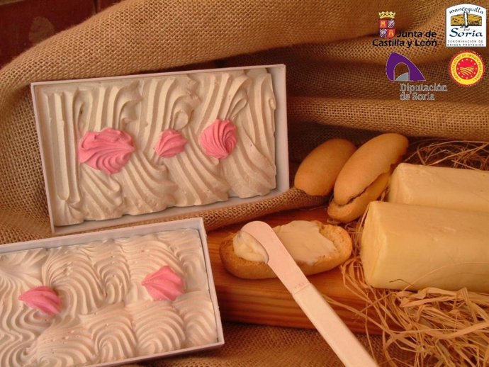 Bodegón con productos de Mantequilla de Soria.