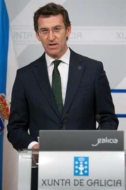 Alberto Núñez Feijóo, en rueda de prensa